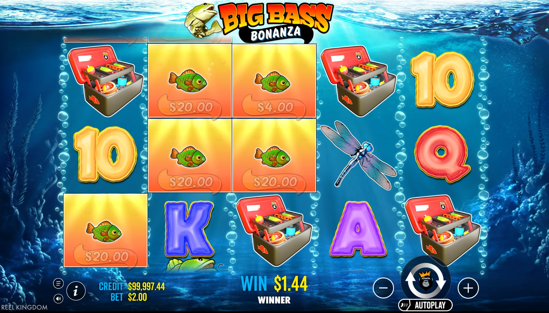 Playing in a phone browser with Big Bass Bonanza